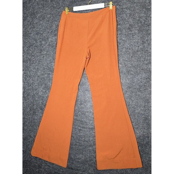 Gianni Bini Orange Flare High-Waisted Bell-Bottom Pants L - Picture 6 of 8